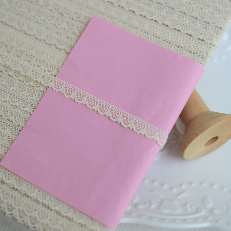 Baby Clothing High Quality - ลูกไม้ผ้าฝ้ายบริสุทธิ์คุณภาพสูง สีขาวงาช้าง กว้าง 0.8 ซม. ยาว