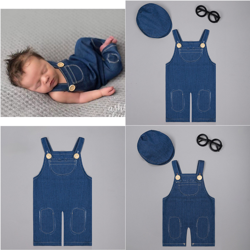 Baby Clothing Dividers - ❤️ ชุดถ่ายภาพเด็กแรกเกิด ชุดเอี๊ยมยีนส์ อุปกรณ์ประกอบฉากถ่ายภาพเด็กผู้ชาย ชุดถ่ายภาพ