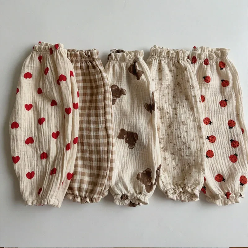 Baby Clothing Organic - กางเกงผ้ามัสลินเนื้อนุ่ม กางเกงขายาว กางเกงคาปรี ผ้าฝ้ายออร์แกนิก กางเกงเด็กแรกเกิด เด็กวัยหัดเดิน