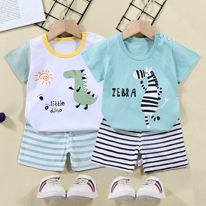 ผ้าฝ้ายTees + กางเกงขาสั้น 2 ช - Baby Clothing Dividers บทวิจารณ์และราคา
