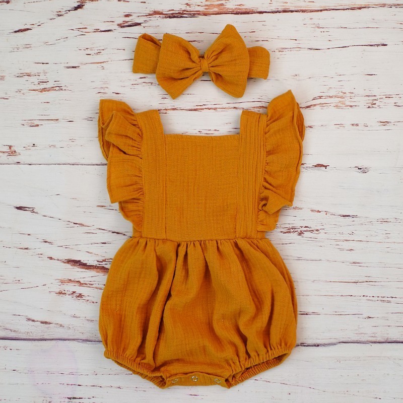 ชุดรอมเปอร์แต่งจีบสำหรับเด็กผ้ - Baby Clothing Organic บทวิจารณ์และราคา